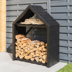 Rowlinson / Rowlinson Black Apex Log Store 121cm (h) x 92cm (w) x 35.5cm (d)