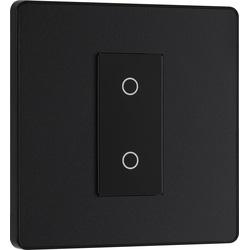 BG Evolve Matt Black (Black Ins) 200W Single Touch Dimmer Switch, 2-Way Secondary 