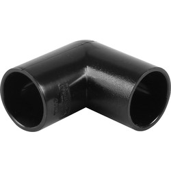 Solvent Weld Overflow Bend 21.5mm 90° Black