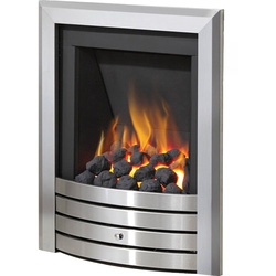 Be Modern Flare Slimline Manual Control Gas Fire 16" Inlet - Brushed Steel Fascia