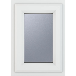 Crystal / Crystal Casement uPVC Window Top Opening 820mm x 820mm Obscure Triple Glazed White
