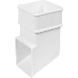Aquaflow 65mm Square Shoe White - 76781 - from Toolstation