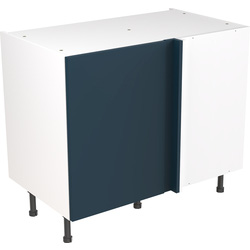 Kitchen Kit Flatpack Slab Kitchen Cabinet Base Blind Corner Unit Ultra Matt Indigo Blue 1000mm