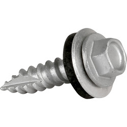 Forgefix / TechFast Sheet To Timber Hex/Washer Roof Screw 6.3 x 25mm