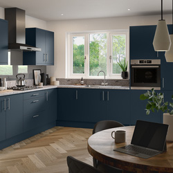 Kitchen Kit Flatpack Slab Appliance Door Ultra Matt Indigo Blue