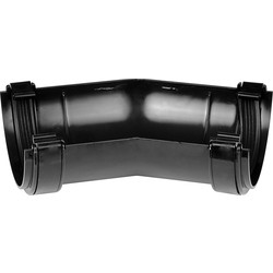 Aquaflow 112mm Half Round Gutter Angle 150° Black - 77766 - from Toolstation