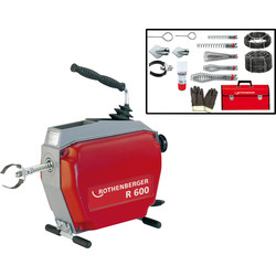 Rothenberger / Rothenberger R600 230V Drain Cleaning Kit & Spiral Kit 16mm & 22mm