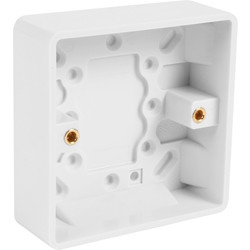Wessex White Moulded Surface Box 1 Gang 25mm
