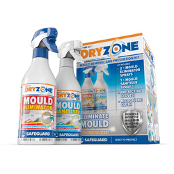 Safeguard / Dryzone Mould Remover and Prevention Kit (3 x 450ml Spray) 450ml