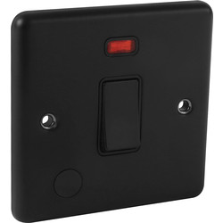 Wessex Electrical Wessex Matt Black 20A DP Switch Black Switch with Neon - 78413 - from Toolstation