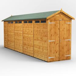Power Apex Security Shed 18' x 4' - Double Doors