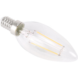 Meridian Lighting LED Filament Candle Lamp 2W SES 230lm A++ - 78847 - from Toolstation