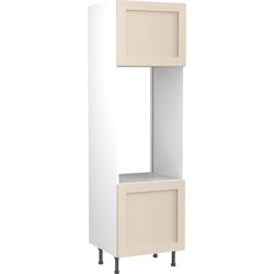 Kitchen Kit / Kitchen Kit Flatpack Shaker Kitchen Cabinet Tall Double Oven Unit Ultra Matt Cashmere 600mm