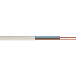 Doncaster Cables PVC 2 Core Flat Flex Cable (2192Y) 0.75mm2 Coil