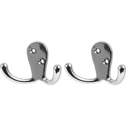 Robe Hook Double Chrome - 78986 - from Toolstation