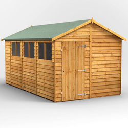 Power / Power Overlap Apex Shed 14' x 8'