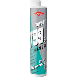 Dow Dowsil 799 Plastic & Glass Silicone Sealant 310ml White - 79371 - from Toolstation