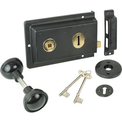 ERA / Rim Lock with Handles Black