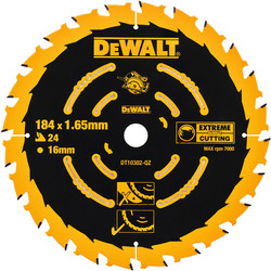 DeWalt Extreme Cordless Circular Saw Blade 184 x 16 x 24T