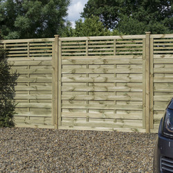 Rowlinson Langham Fence Panel 6' x 5' - 150cm (h) x 180cm (w) x 4cm (d)