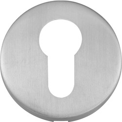 Eclipse Stainless Steel Euro Escutcheon Satin 52 x 8mm - 79798 - from Toolstation
