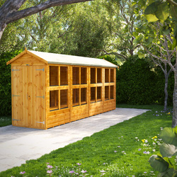 Power Apex Potting Shed 16' x 4' - Double Doors