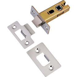 Premium Sprung Bolt Through Tubular Mortice Latch 64mm Polished - 80028 - from Toolstation