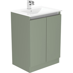 Newland / Newland Double Door Floor Standing Vanity Unit With Basin Sage Green 600mm
