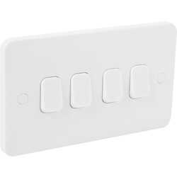 Schneider Electric / Schneider Electric Lisse 10AX Switch 4 Gang 2 Way