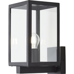 Zink / Zink Hestia Glass Panel Box Lantern 1x 10w Max E27 Black