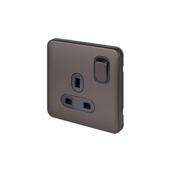 Schneider Electric Lisse Mocha Bronze Screwless 13A DP Switched Socket