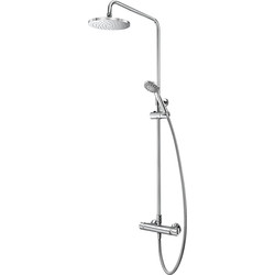 Moretti Acqua Thermostatic Mixer Shower Fixed Flexible Exposed Chrome.Aqualisa Showers Bathrooms Toolstation Com