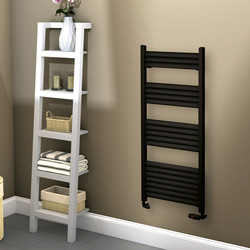 Towelrads Eton Black Aluminium Towel Radiator 1200 x 500mm 1851Btu