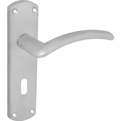Serozzetta Serozzetta Tres Door Handles Lock Satin Chrome - 81220 - from Toolstation