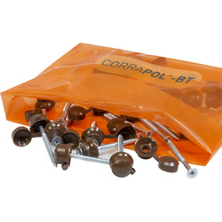 Corrapol Corrapol-BT Screw Cap Fixings Brown - 81253 - from Toolstation