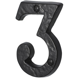 Old Hill Ironworks Door Numeral Number 3