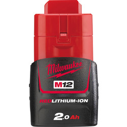 Milwaukee M12 12V Red Li-Ion Battery 2.0Ah