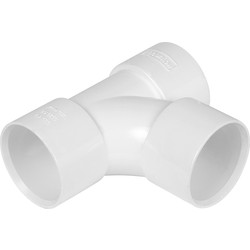 Aquaflow Solvent Weld Tee 40mm White - 81661 - from Toolstation