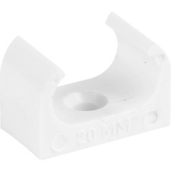 Oval PVC Conduit Clips 20mm