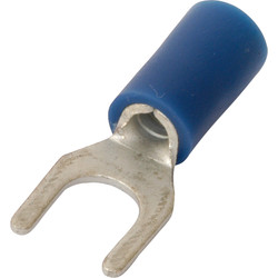 Fork Connector 2.5 x 5.3mm Blue