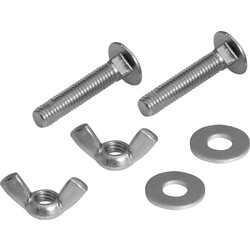 Close Coupling Nut, Bolt & Washer Pair