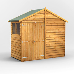 Power / Power Overlap Apex Shed 4' x 8' Double Doors
