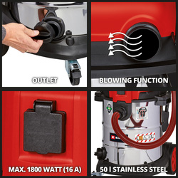 vhbw Set de filtros 2x Filtro plisado compatible con Einhell BT-VC 1500