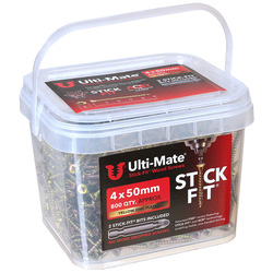 Ulti-Mate Stick-Fit Woodscrews Tub 4.0 x 50mm