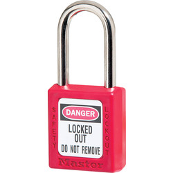 Master Lock Safety Lock-off Padlock Red 38 x 6 x 38mm