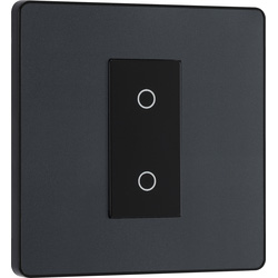 BG Evolve Matt Grey (Black Ins) 200W Single Touch Dimmer Switch, 2-Way Master 