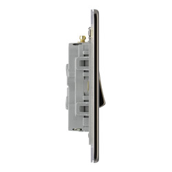 BG Screwless Flat Plate Black Nickel 10AX Light Switch