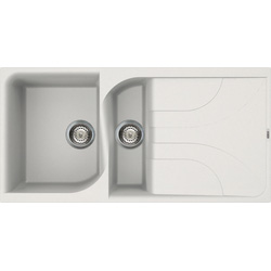Reginox Ego Reversible Composite Kitchen Sink & Drainer 1.5 Bowl White