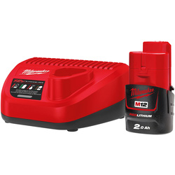 Milwaukee / Milwaukee M12 2.0Ah REDLITHIUM-ION Battery Starter Kit 1 x 2.0Ah