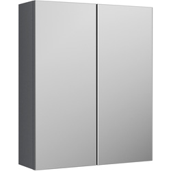 nuie Arno Mirrored Cabinet 600mm Grey